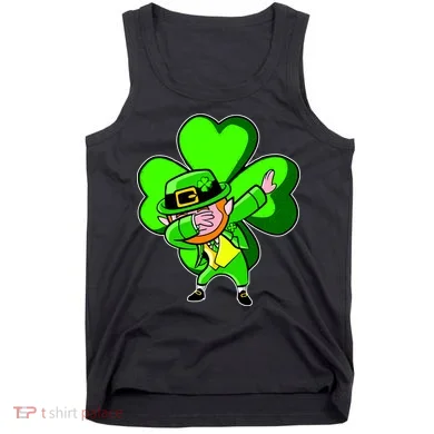 Dabbing Leprechaun St. Patrick's Day Clover Tank Top