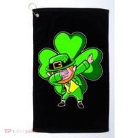 Dabbing Leprechaun St. Patrick's Day Clover Golf Towel thumb 0