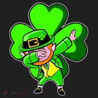 Dabbing Leprechaun St. Patrick's Day Clover Golf Towel thumb 3