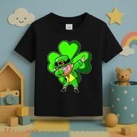Dabbing Leprechaun St. Patrick's Day Clover Toddler T-Shirt thumb 3