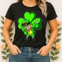 Dabbing Leprechaun St. Patrick's Day Clover Women's T-Shirt thumb 2