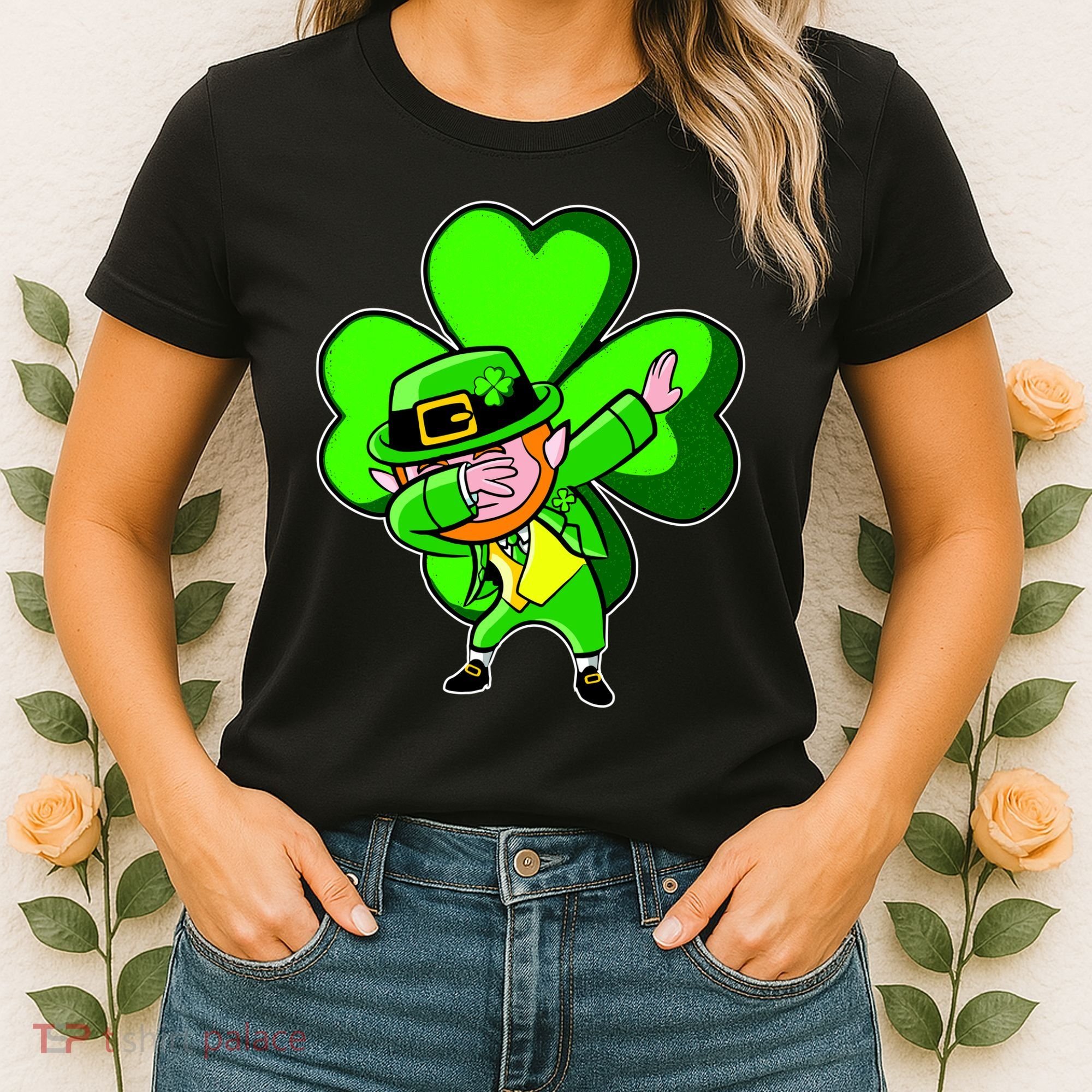 Dabbing Leprechaun St. Patrick's Day Clover Women's T-Shirt