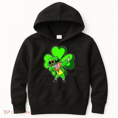 Dabbing Leprechaun St. Patrick's Day Clover Kids Hoodie