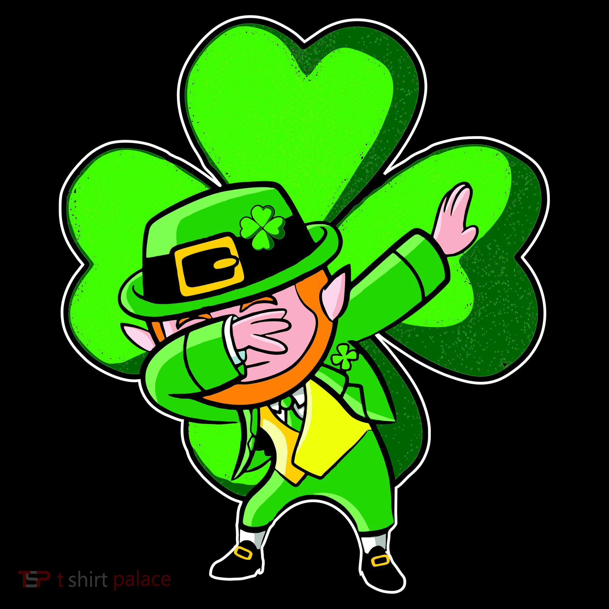 Dabbing Leprechaun St. Patrick's Day Clover Kids Hoodie