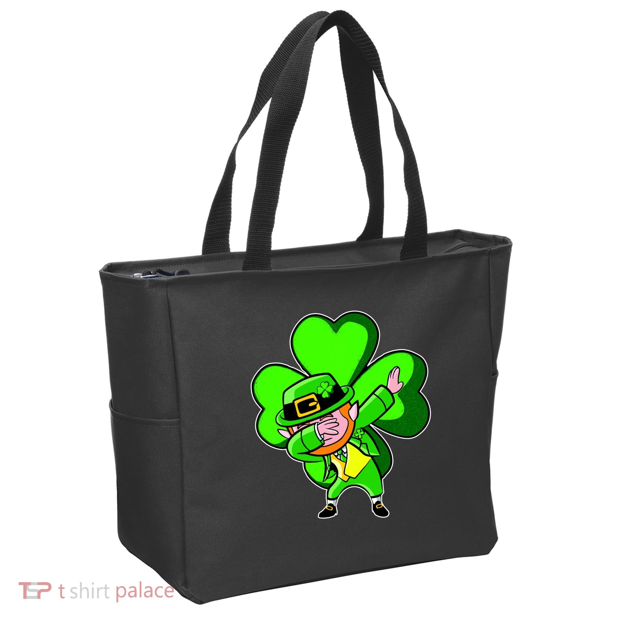 Dabbing Leprechaun St. Patrick's Day Clover Tote Bag
