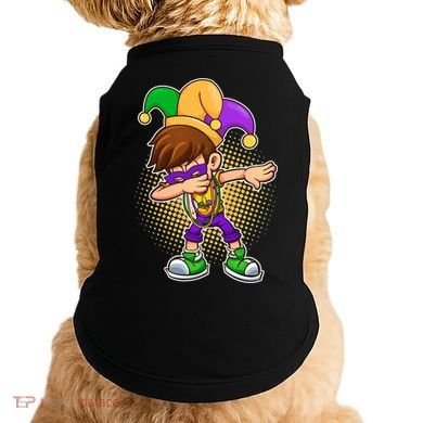 Dabbing Mardi Gras Jester Doggie Tank