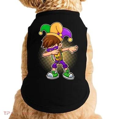 Dabbing Mardi Gras Jester Doggie Tank
