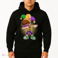 Dabbing Mardi Gras Jester Hoodie thumb 2