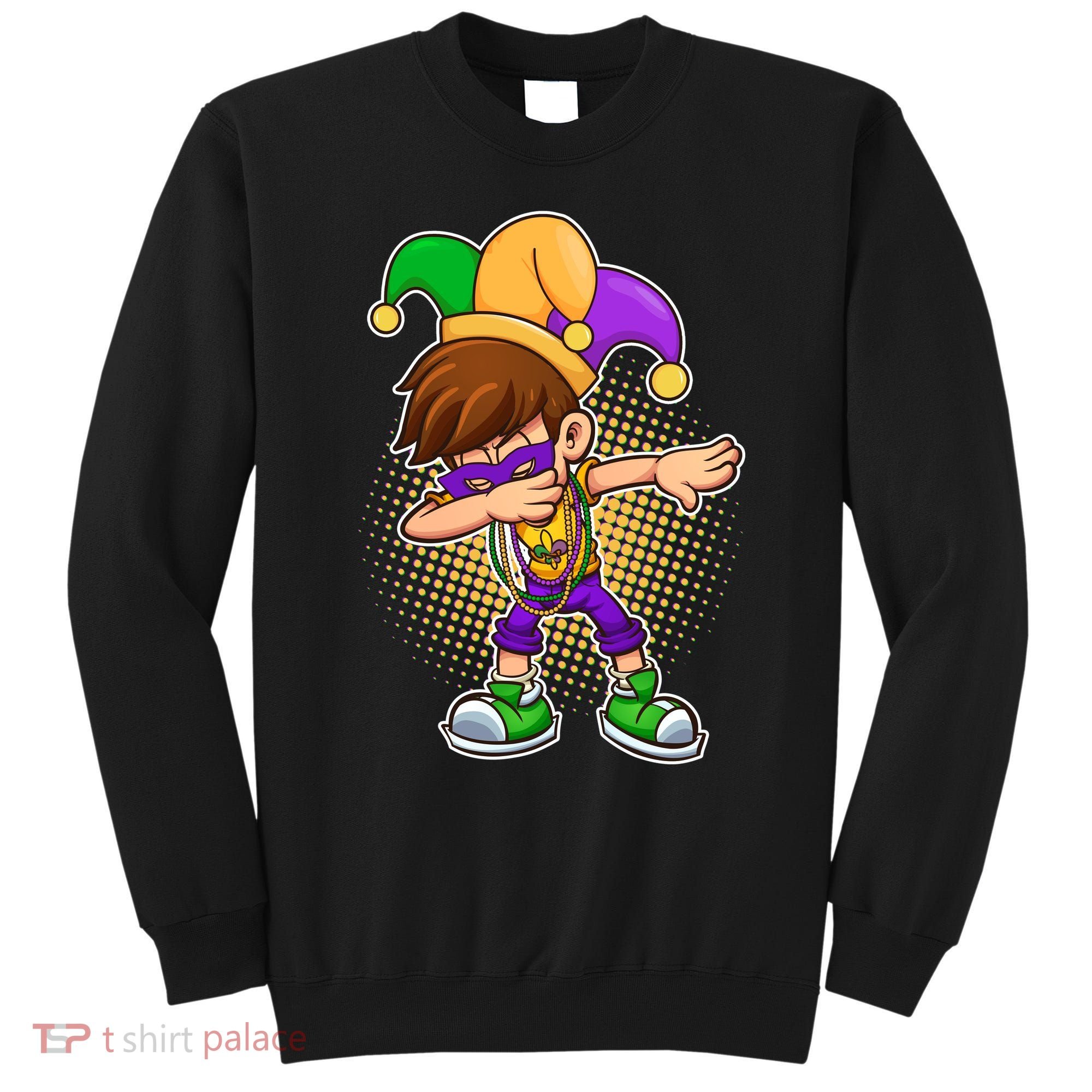 Dabbing Mardi Gras Jester Sweatshirt