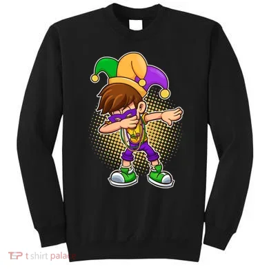 Dabbing Mardi Gras Jester Sweatshirt