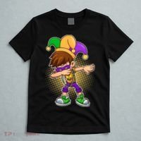 Dabbing Mardi Gras Jester T-Shirt thumb 5