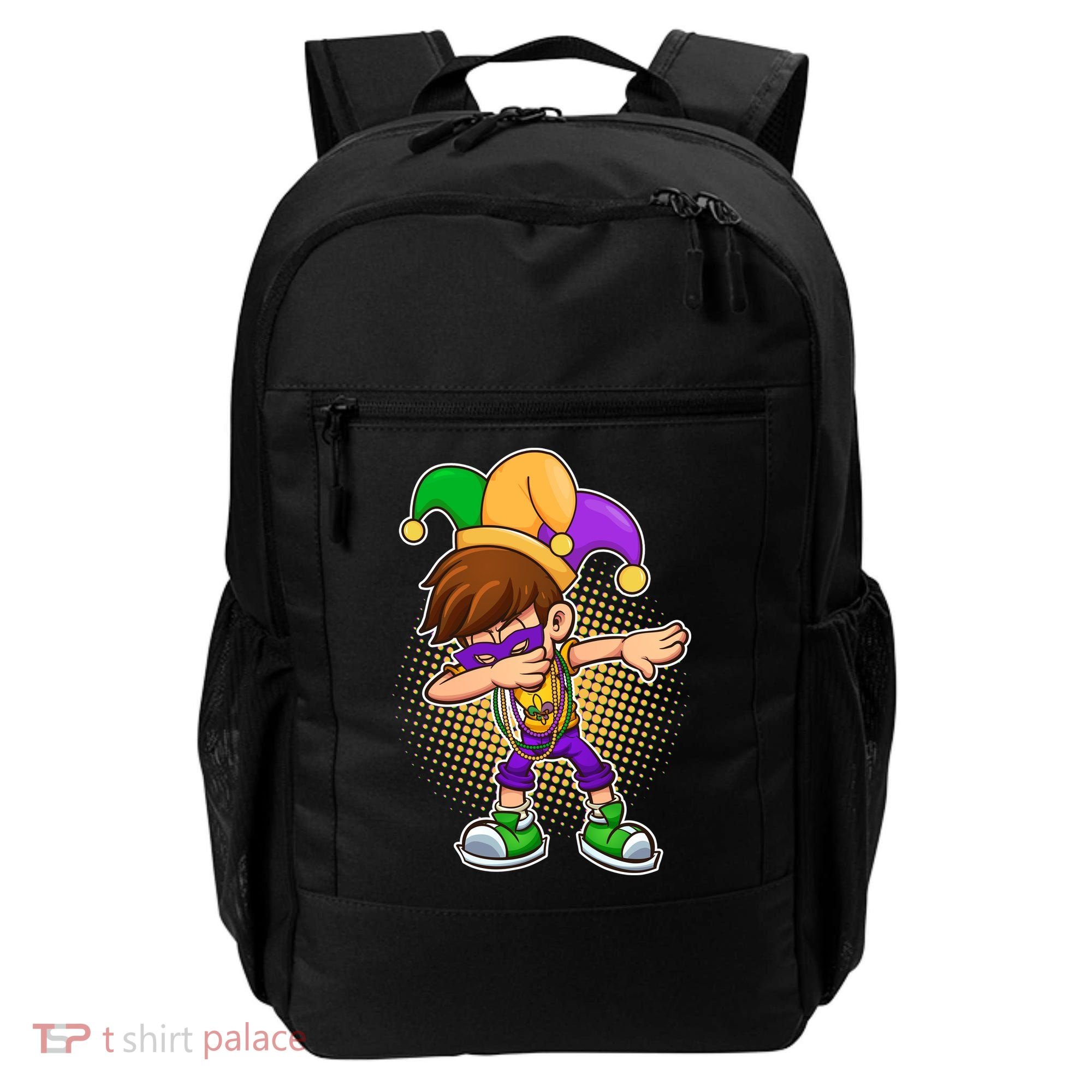 Dabbing Mardi Gras Jester Backpack