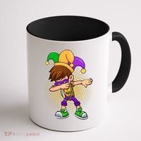 Dabbing Mardi Gras Jester Coffee Mug thumb 1