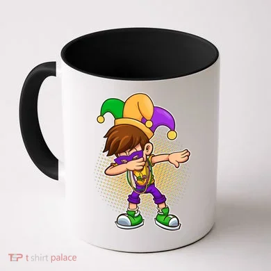 Dabbing Mardi Gras Jester Coffee Mug