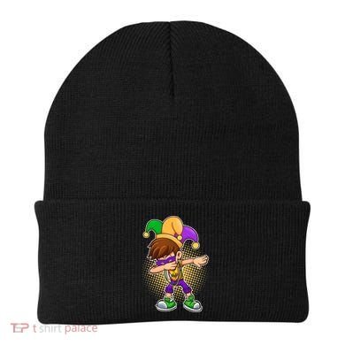 Dabbing Mardi Gras Jester Beanie