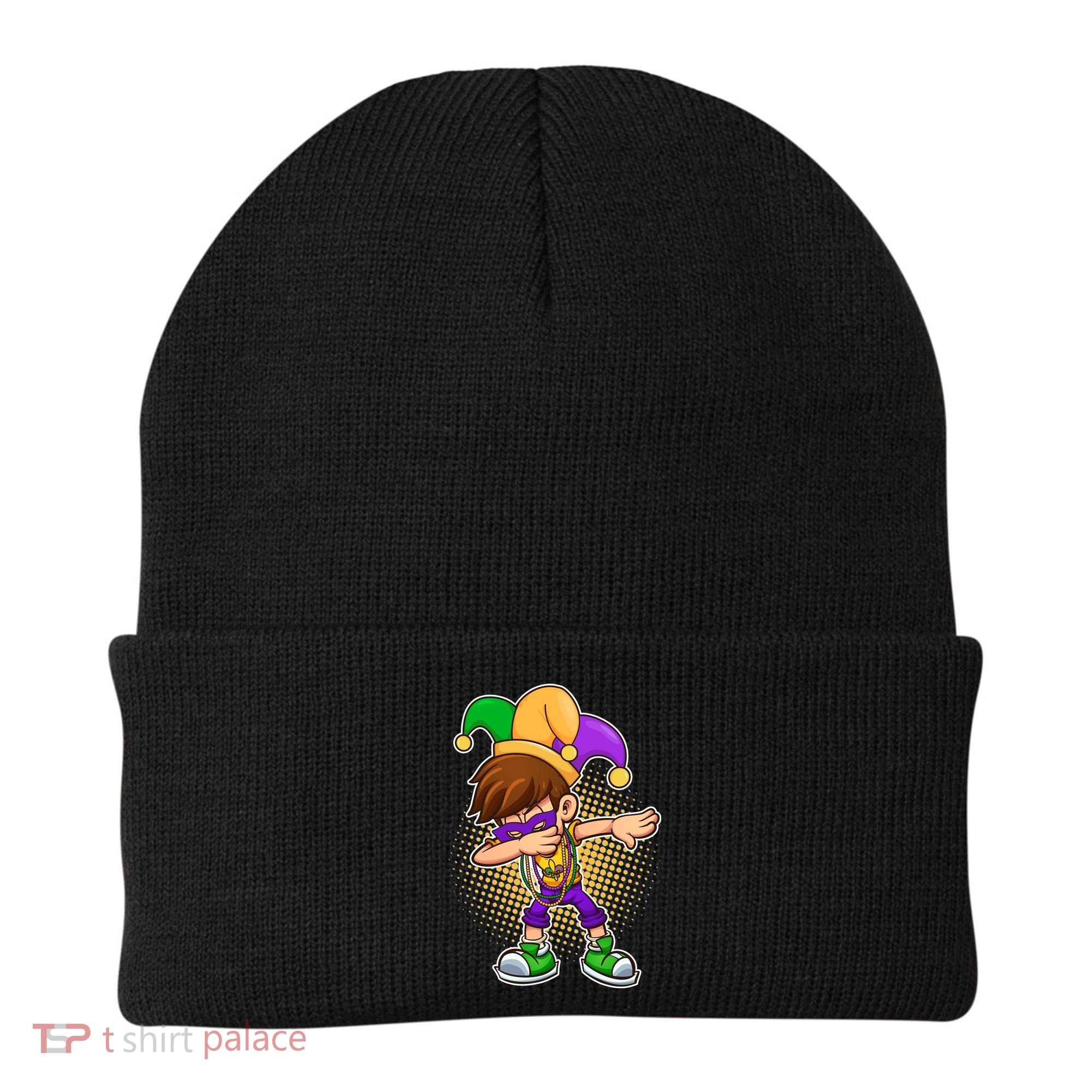 Dabbing Mardi Gras Jester Beanie