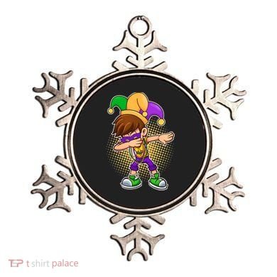 Dabbing Mardi Gras Jester Ornament