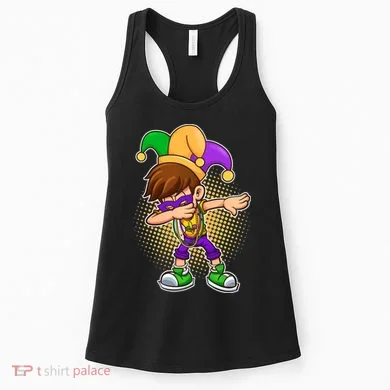 Dabbing Mardi Gras Jester Women's Tank Top