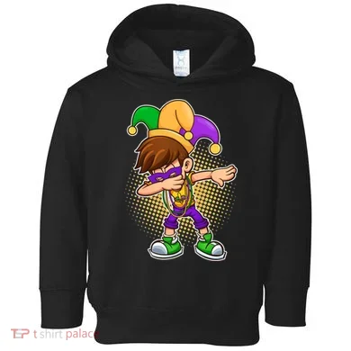 Dabbing Mardi Gras Jester Toddler Hoodie