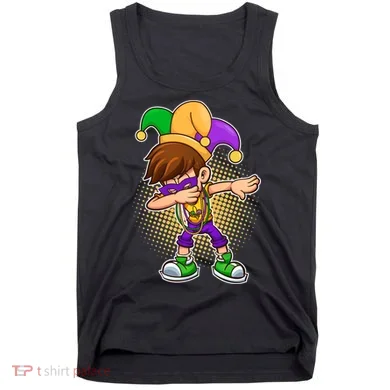 Dabbing Mardi Gras Jester Tank Top