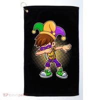 Dabbing Mardi Gras Jester Golf Towel thumb 0