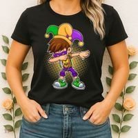 Dabbing Mardi Gras Jester Women's T-Shirt thumb 2
