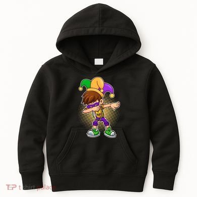 Dabbing Mardi Gras Jester Kids Hoodie
