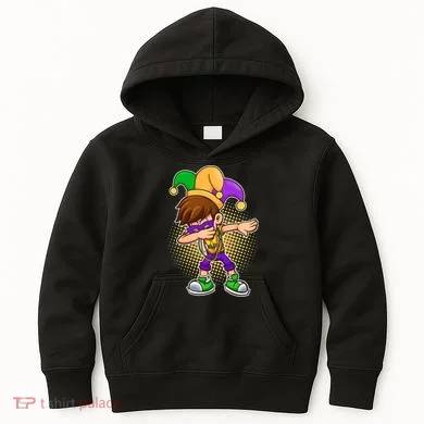 Dabbing Mardi Gras Jester Kids Hoodie