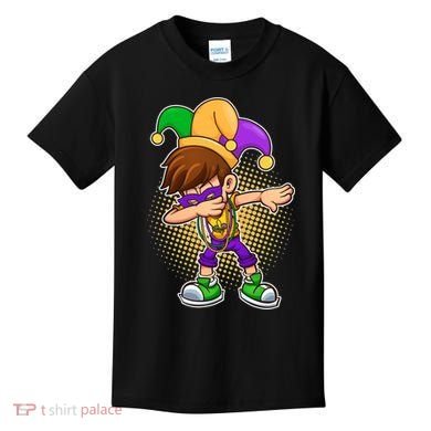 Dabbing Mardi Gras Jester Kids T-Shirt