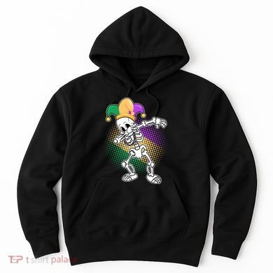 Dabbing Mardi Gras Skeleton Hoodie