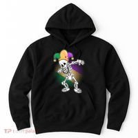 Dabbing Mardi Gras Skeleton Hoodie thumb 0
