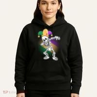 Dabbing Mardi Gras Skeleton Hoodie thumb 5