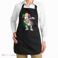 Dabbing Mardi Gras Skeleton Apron thumb 2