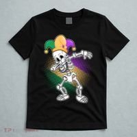 Dabbing Mardi Gras Skeleton T-Shirt thumb 5