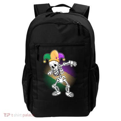 Dabbing Mardi Gras Skeleton Backpack