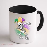 Dabbing Mardi Gras Skeleton Coffee Mug thumb 1