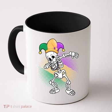 Dabbing Mardi Gras Skeleton Coffee Mug