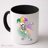 Dabbing Mardi Gras Skeleton Coffee Mug thumb 0