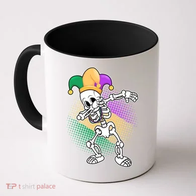 Dabbing Mardi Gras Skeleton Coffee Mug