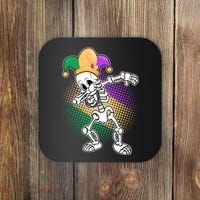 Dabbing Mardi Gras Skeleton Coaster thumb 0