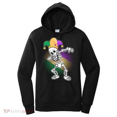 Dabbing Mardi Gras Skeleton Women's Hoodie
