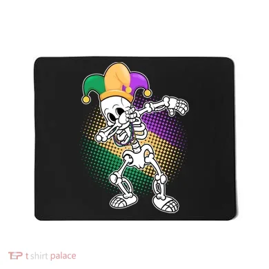 Dabbing Mardi Gras Skeleton Mousepad