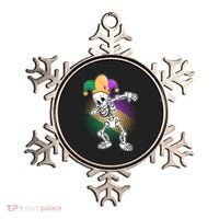 Dabbing Mardi Gras Skeleton Ornament thumb 0