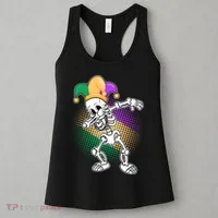 Dabbing Mardi Gras Skeleton Women's Tank Top thumb 3