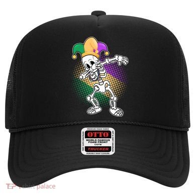 Dabbing Mardi Gras Skeleton Hat