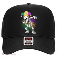 Dabbing Mardi Gras Skeleton Hat thumb 0
