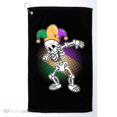Dabbing Mardi Gras Skeleton Golf Towel