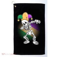 Dabbing Mardi Gras Skeleton Golf Towel thumb 0