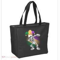 Dabbing Mardi Gras Skeleton Tote Bag thumb 2