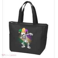 Dabbing Mardi Gras Skeleton Tote Bag thumb 3